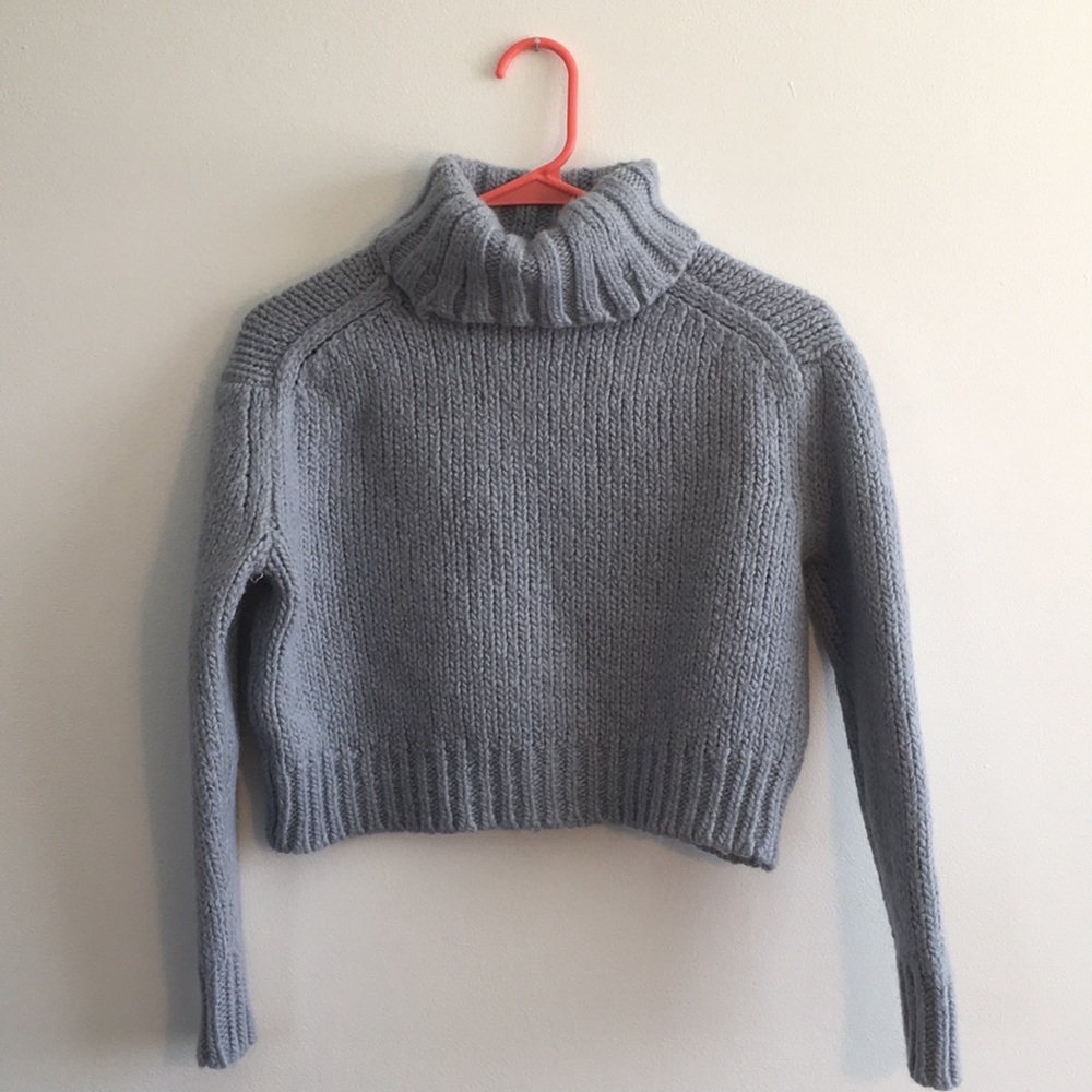 Cropped turtleneck sweater